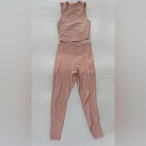 Adidas Pink legging and top set